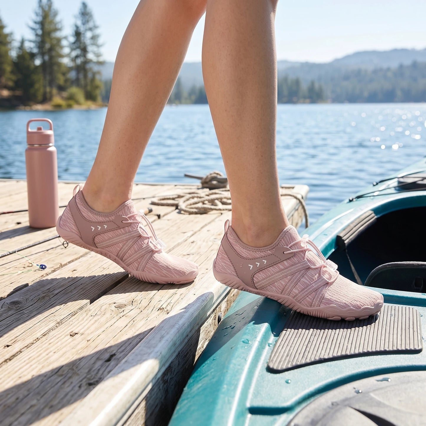 Women’s Anti-Slip Quick-Dry Aqua Shoes .Lightweight Barefoot Beach & Water Sports Footwear