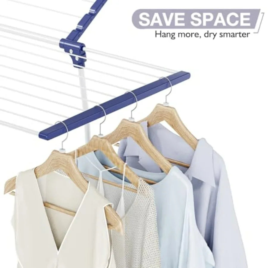 Multi-Tier Foldable Clothes Drying Rack for Indoor & Outdoor Laundry, Towels & Delicate Clothing