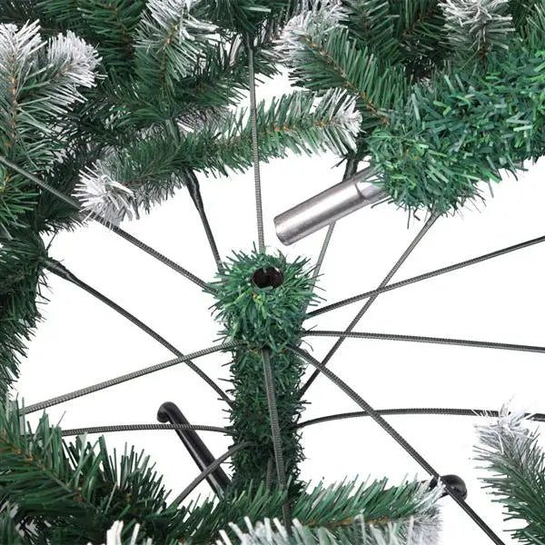 7FT Snow-Flocked Artificial Christmas Tree .870 Branches with Realistic Winter Holiday Design