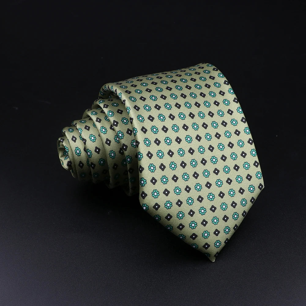 51 Styles Men's Silk Ties Jacquard Striped Plaid Floral Necktie Accessories Daily Wear Shirt Suit Cravat Wedding Party Gift