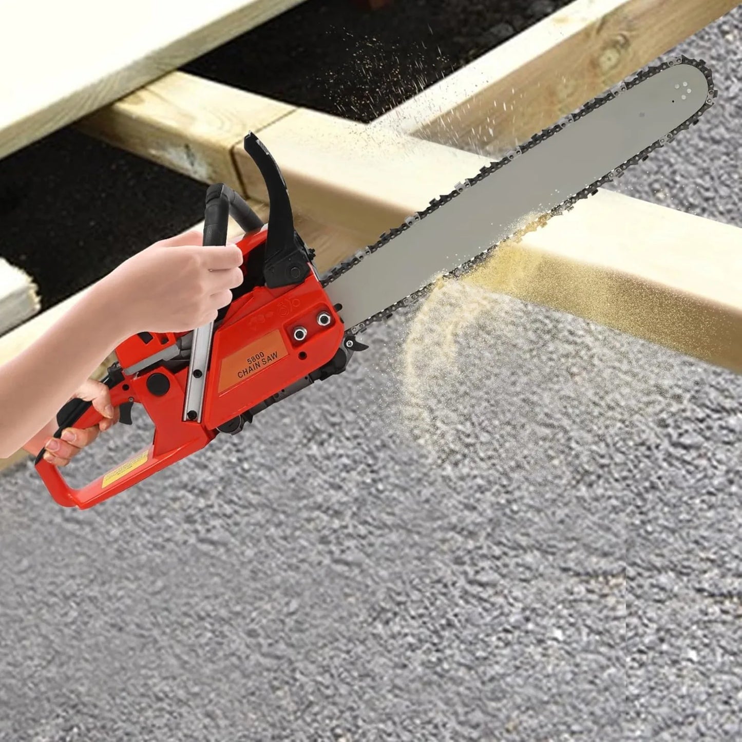 20inch 58cc 2-Stroke Cordless Gas Chainsaw,Logging Saw Power Gasoline Saw Wood Cutting Machine Handheld Petrol Gasoline Chainsaw