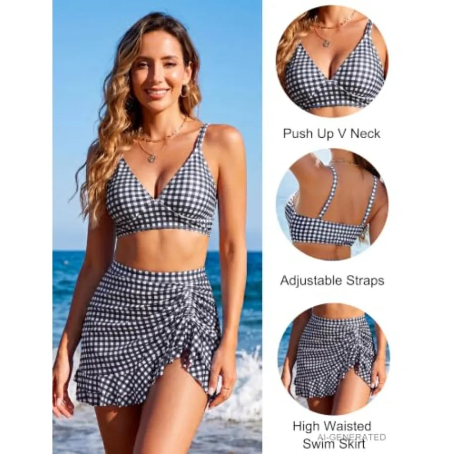 Women’s Solid Halter One-Piece Swimsuit.  Backless Push-Up Swimwear