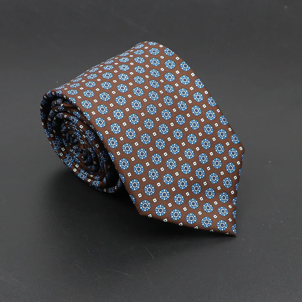 Luxury Floral & Paisley Men’s Silk Necktie .Wedding & Business Tie