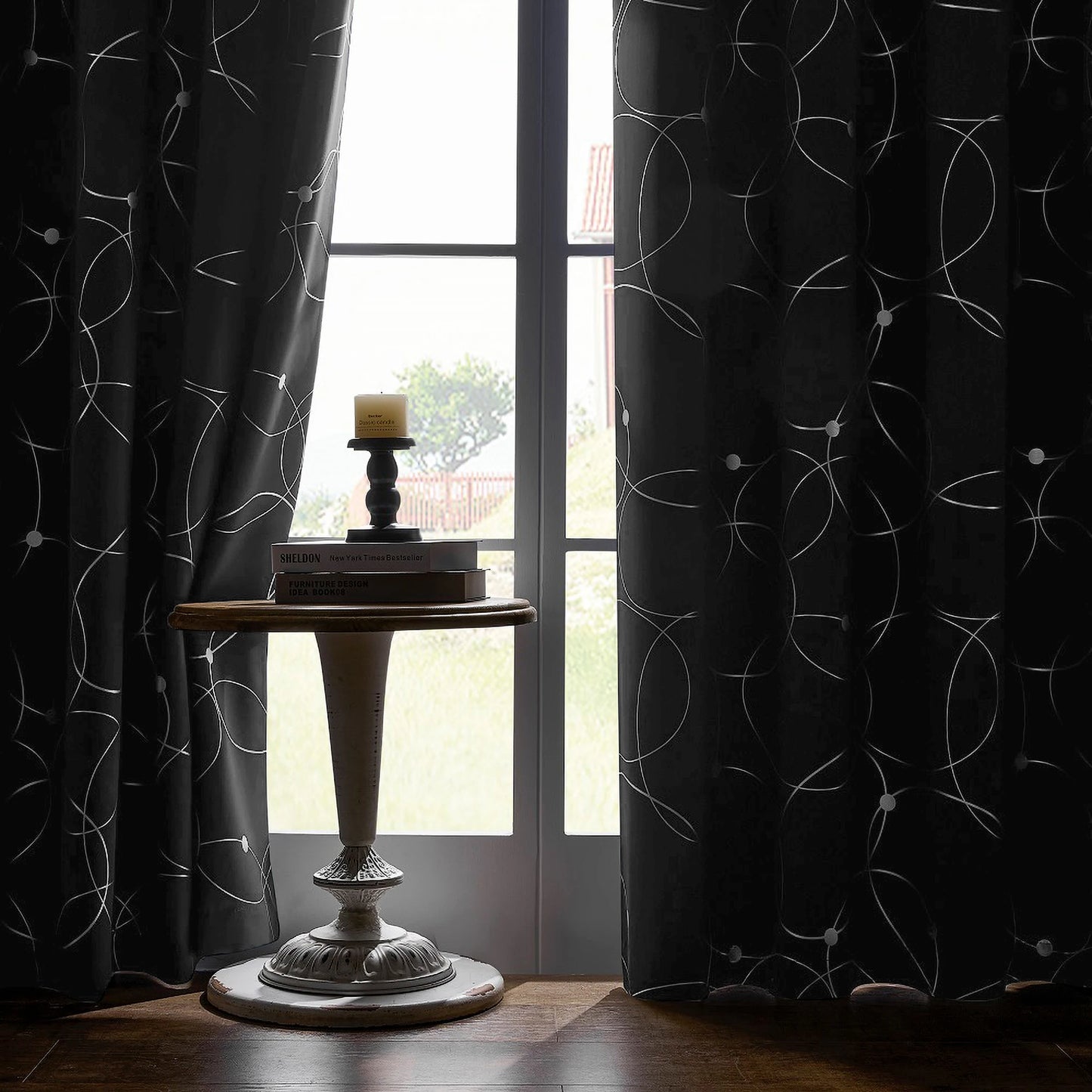 4 Panel Blackout Curtains .Thermal Insulated Room Darkening Window Drapes