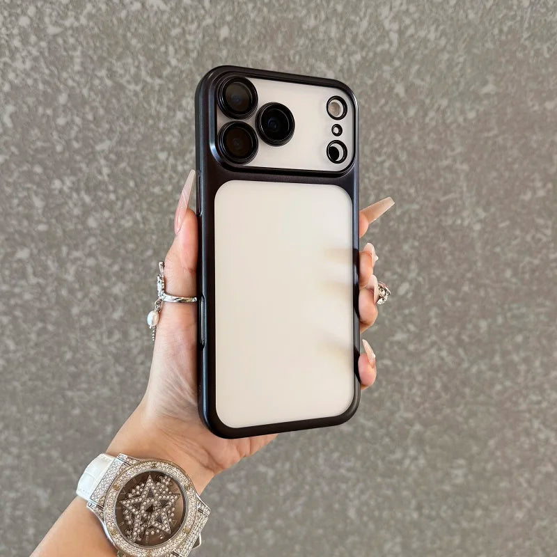 Luxury Clear Matte Phone Case with Camera Protection