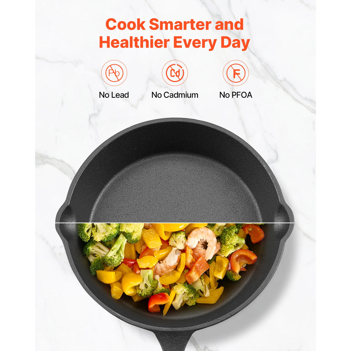 4-Piece Cast Iron Skillet Set | Heavy-Duty Frying Pan Collection