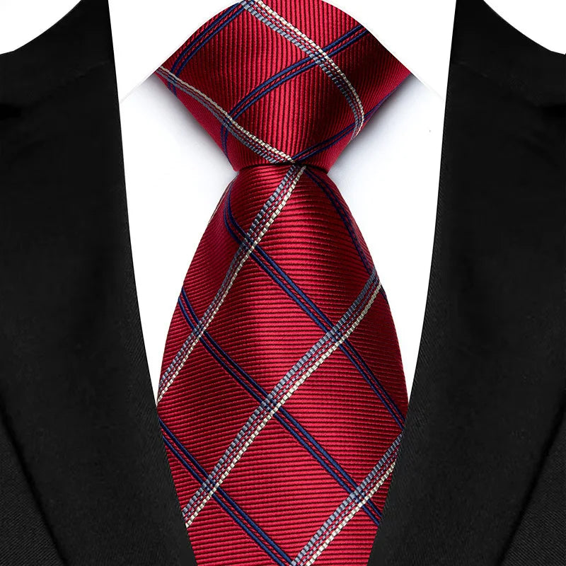 Luxury Red Paisley Men’s Tie. Classic Business and Wedding Necktie