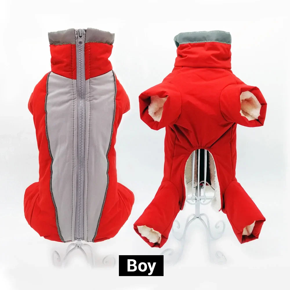 Winter Clothes For Small Dogs Warm Fleece Puppy Pet Coat Jacket Waterproof Reflective Dog Jumpsuits Chihuahua Clothing Overalls