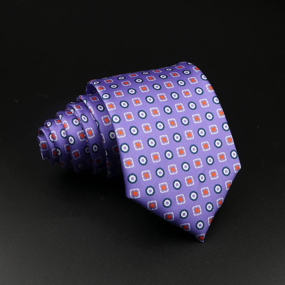51 Styles Men's Silk Ties Jacquard Striped Plaid Floral Necktie Accessories Daily Wear Shirt Suit Cravat Wedding Party Gift