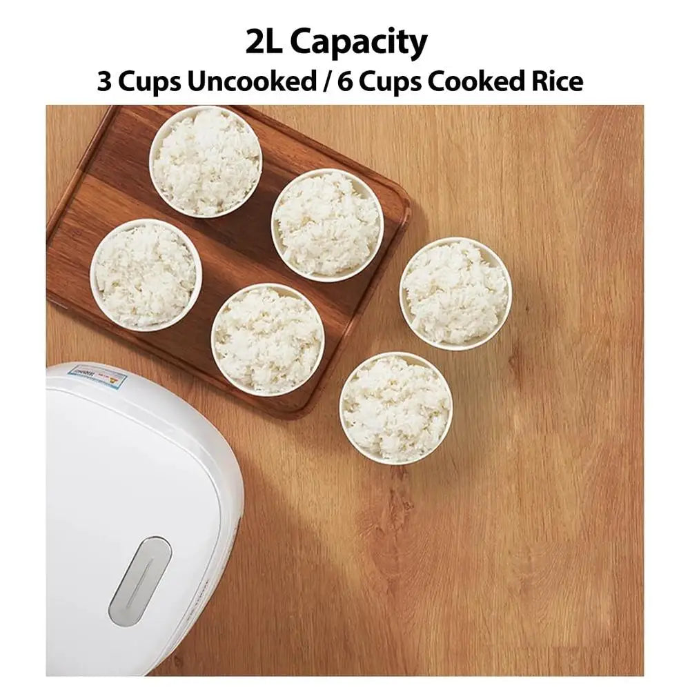 Ceramic Rice Cooker 3 Cups Uncooked 2L Microcomputer Temperature Control Nonstick Pot 24h Delay Start Soup Congee Brown Rice