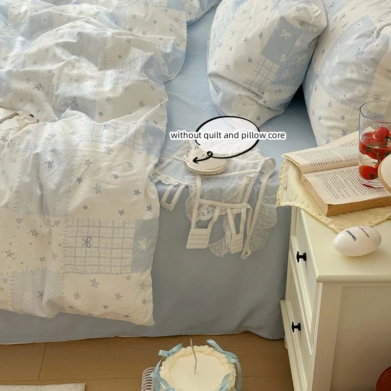 Ruffled Bedding Set.  Duvet Cover & Pillowcase Set