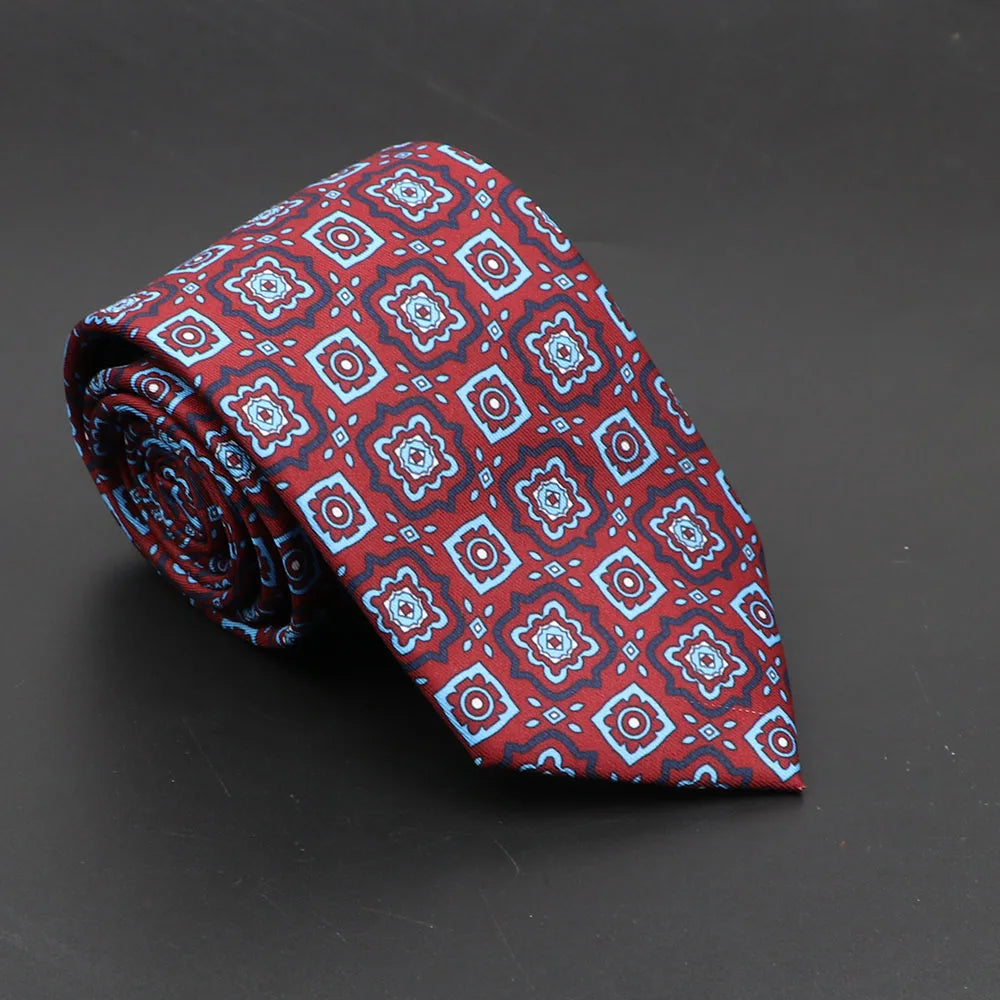 Luxury Floral & Paisley Men’s Silk Necktie .Wedding & Business Tie
