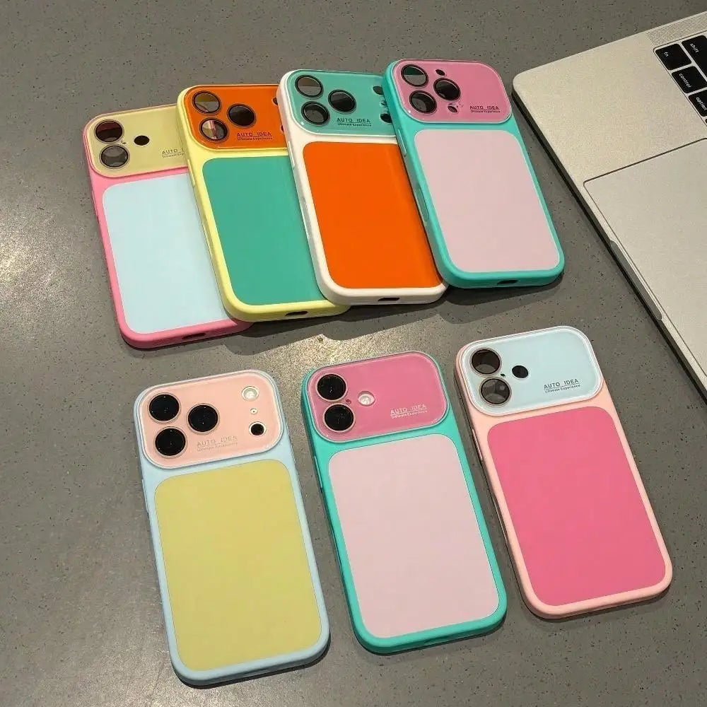 Color Block Protective Phone Case with Contrast Bumper
