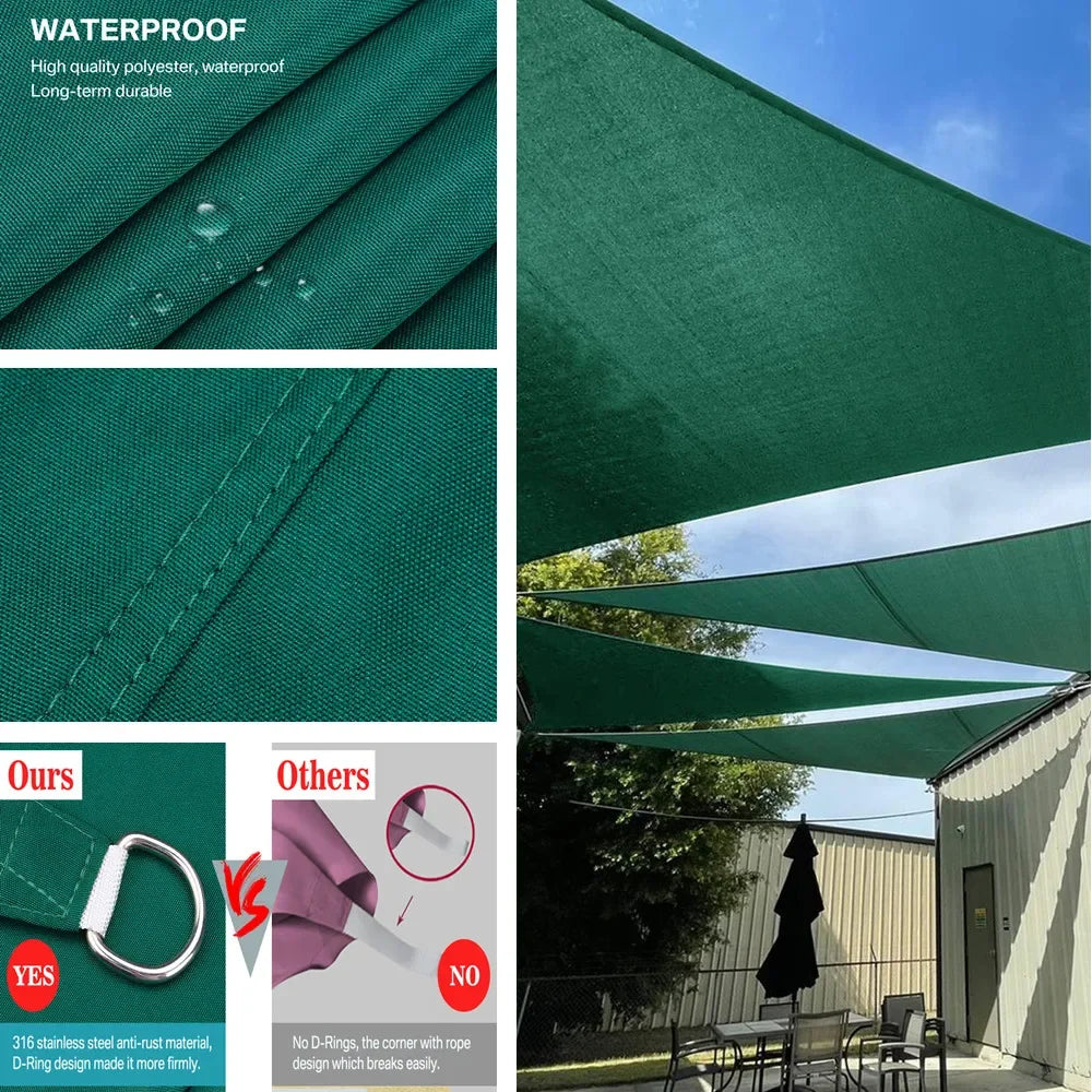 Triangle Sun Shade Sail Canopy .UV Protection Outdoor Patio Shade Cover