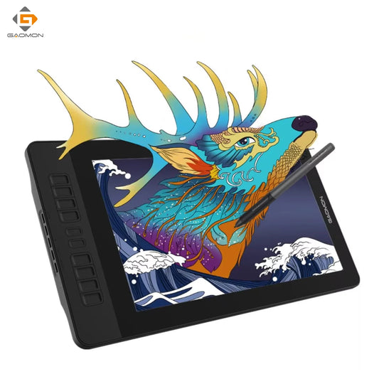GAOMON Pen Display PD1561 15.6 Inches IPS HD Graphics Drawing Tablet Monitor 72% NTSC support Tilt Function with 10 Shortcut Key