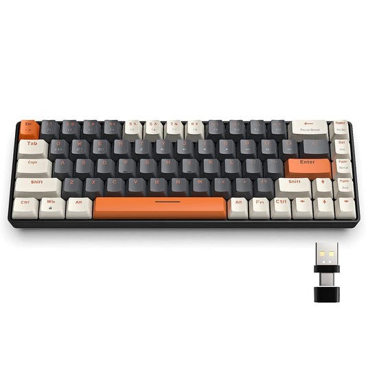 RK68 Wireless Mechanical Gaming Keyboard .Bluetooth 5.0 & Dual Mode Connectivity    Description: