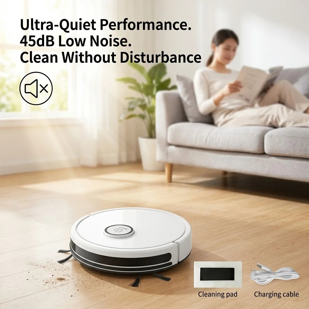 Ultra-Slim Robot Vacuum Cleaner | 4.5cm Smart Home Vacuum