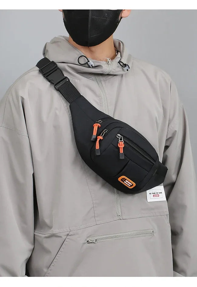 Oxford Waterproof Waist Bag. Unisex Crossbody Belt Bag for Travel, Hiking & Everyday Carry