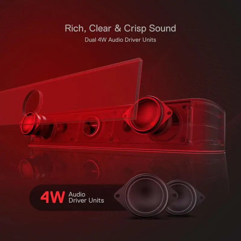 Redragon GS560 Adiemus RGB USB Desktop Soundbar . Stereo Gaming Speaker for PC and Laptop