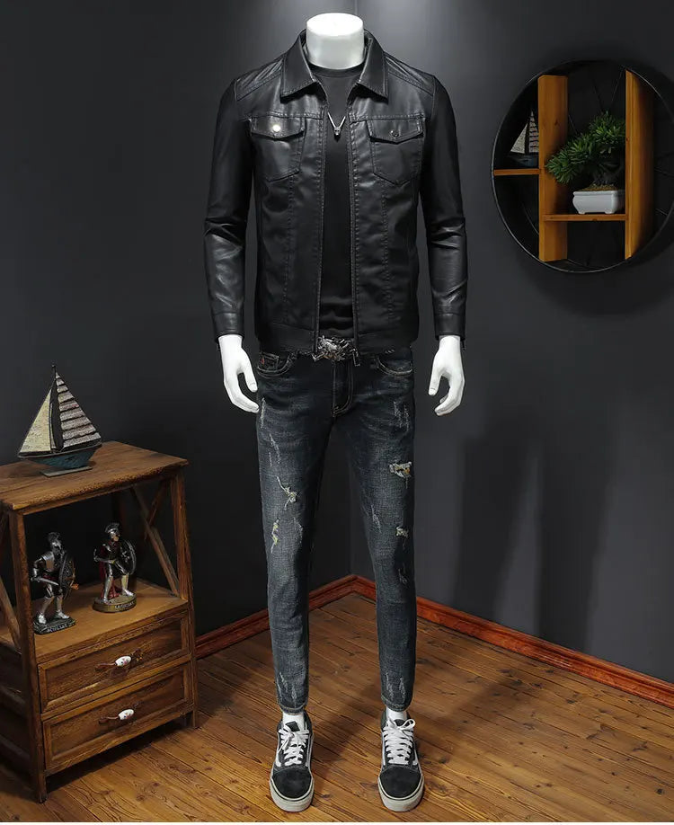 Men’s Premium Leather Motorcycle Jacket