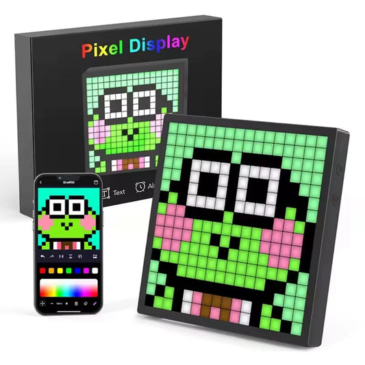 16x16 Smart LED Pixel Display Matrix .Bluetooth App-Controlled Digital Art & Night Light