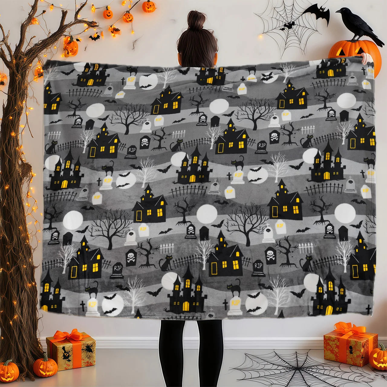 Cozy Checkered Plush Throw Blanket . Soft Warm Flannel Blanket for Couch, Bed & Home Decor