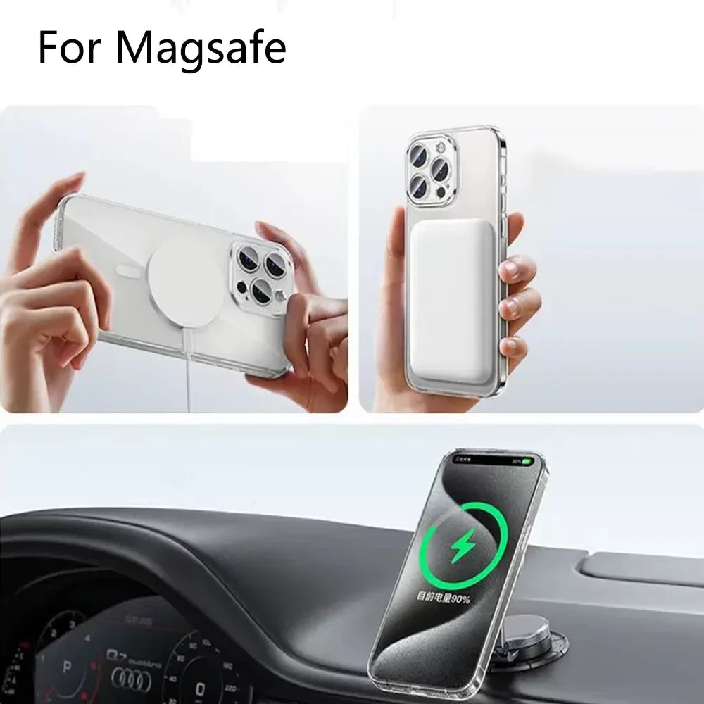 Premium Magnetic Wireless Charging Case for iPhone .Shockproof Clear Protective Cover