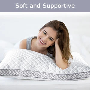 BedStory Standard Pillow Set of 2 – Soft Knitted Cover, Down Alternative Fill, Supportive & Breathable for All Sleep Positions