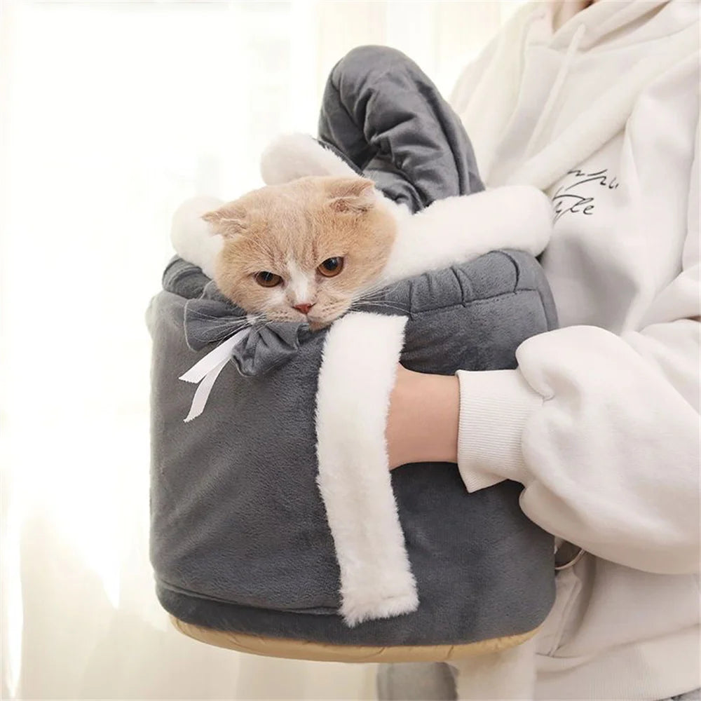 Luxury Cozy Pet Carrier Backpack . Warm Travel Sling for Small Dogs & Cats    Description: