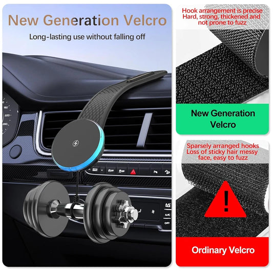 Magnetic Wireless Charger Car Adjustable Phone Holder for Magsafe iPhone 16 15 14 13 12 Pro Max 15W Fast Charging Car Charger