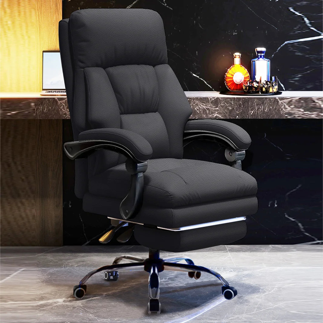 High Back Office Chair Executive Desk Chair with Foot Rest Comfortable Computer Gaming Chairs Swivel Work Chair