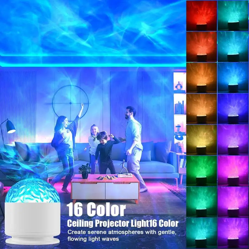 Starry Sky Night Light Projector.Rotating Galaxy Star Lamp with Remote Control & Color Changing LED Effects