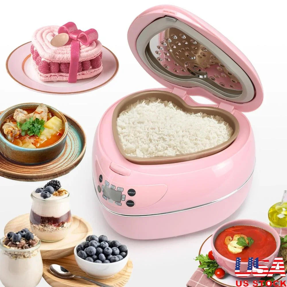 Heart Shape Rice Cooker 8 Cup Multifunctional Steamer Timer