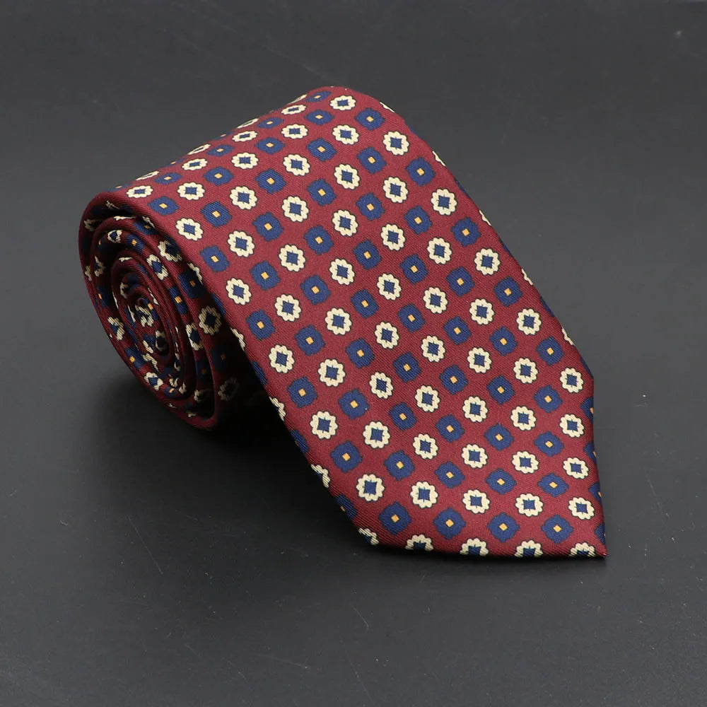 Luxury Floral & Paisley Men’s Silk Necktie .Wedding & Business Tie