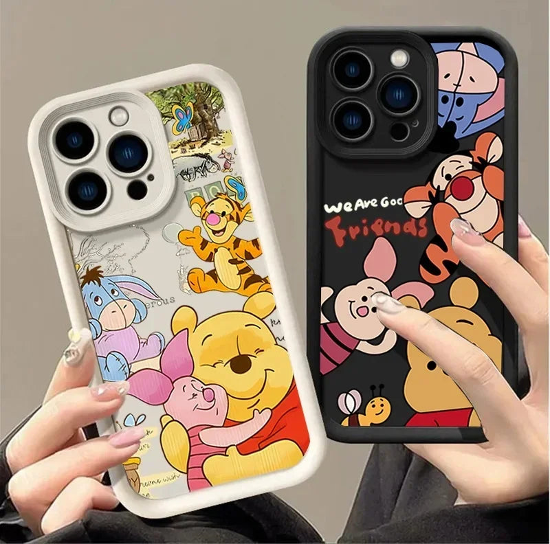 Cute Cartoon Bear Protective Phone Case for iPhone
