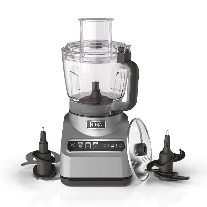 Ninja Professional Food Processor, 850 Watts, 9-Cup Capacity, Auto-iQ Preset Programs, Silver