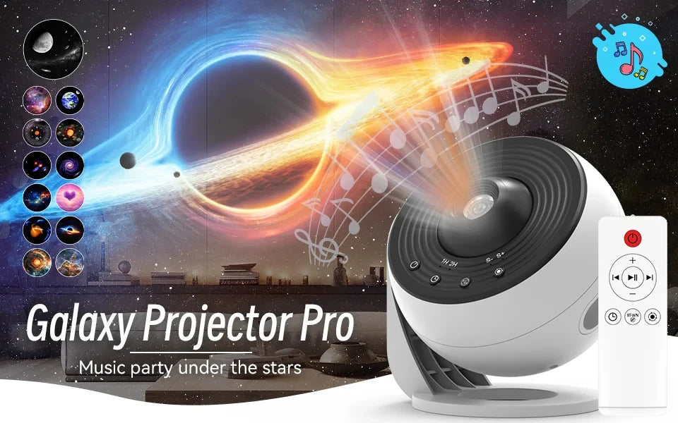 Galaxy Planetarium Star Projector – Starry Sky Night Light with Bluetooth Speaker, Remote Control & Aurora Galaxy Effects