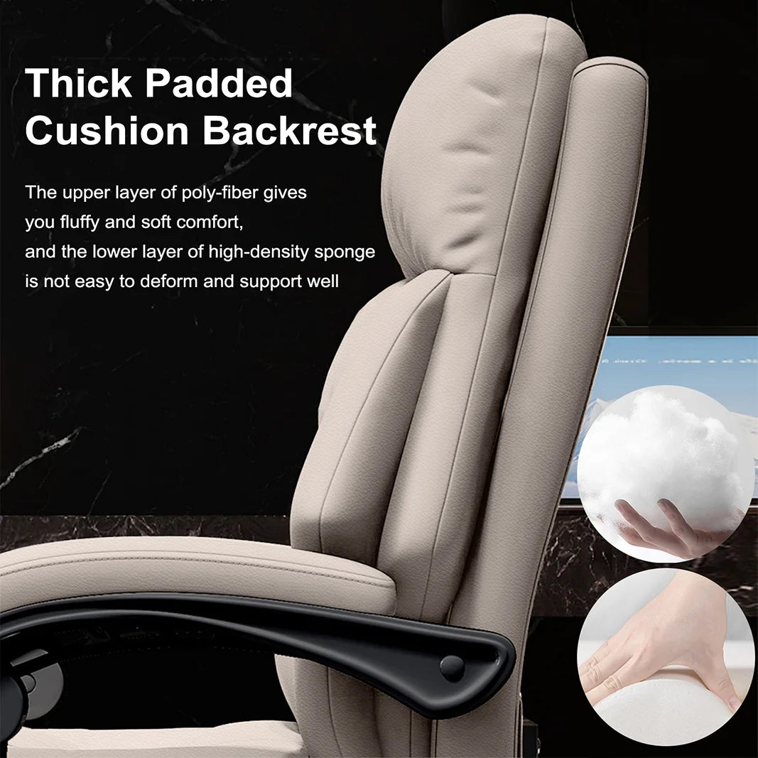 High Back Office Chair Executive Desk Chair with Foot Rest Comfortable Computer Gaming Chairs Swivel Work Chair