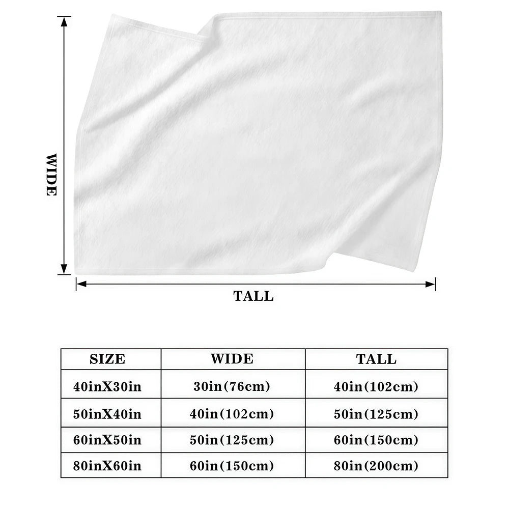 Heart Print Flannel Blanket - Digital Printed Soft Warm Suitable for Sofa Bed Travel Camping Office Beautiful Gift