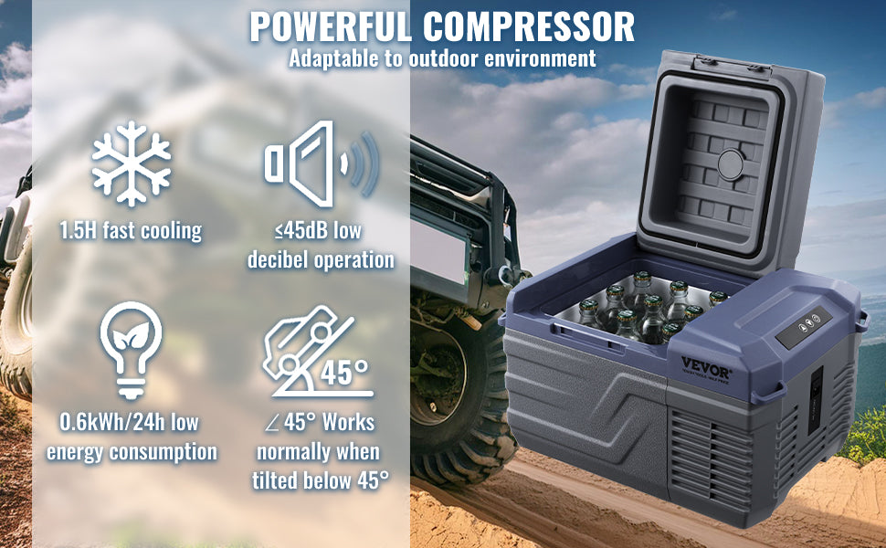 SucceBuy 8L 75L Portable Car Refrigerator –Electric Compressor Cooler Freezer with App Control for Camping, RV, Truck, Travel & Outdoor Adventures