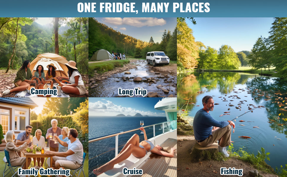 SucceBuy 8L 75L Portable Car Refrigerator –Electric Compressor Cooler Freezer with App Control for Camping, RV, Truck, Travel & Outdoor Adventures