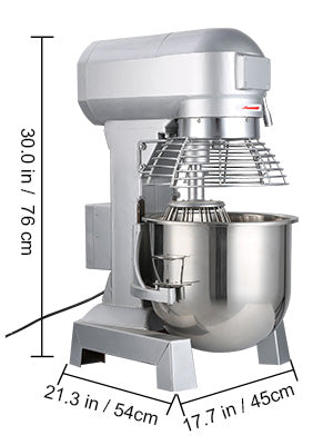 SucceBuy 10-30L Electric Dough Machine Stainless Steel Commercial Cream Egg Whisk Mixer Processor Kitchen Food Stand Blender