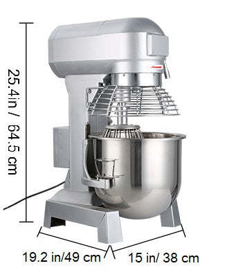 SucceBuy 10-30L Electric Dough Machine Stainless Steel Commercial Cream Egg Whisk Mixer Processor Kitchen Food Stand Blender