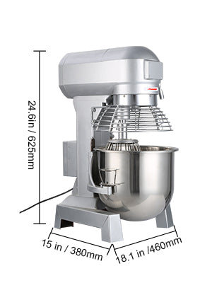 SucceBuy 10-30L Electric Dough Machine Stainless Steel Commercial Cream Egg Whisk Mixer Processor Kitchen Food Stand Blender
