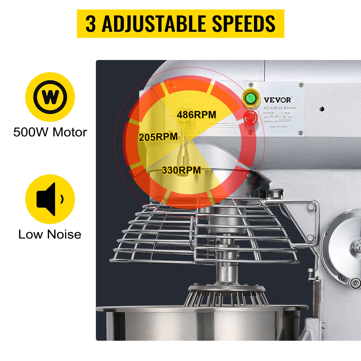 SucceBuy 10-30L Electric Dough Machine Stainless Steel Commercial Cream Egg Whisk Mixer Processor Kitchen Food Stand Blender