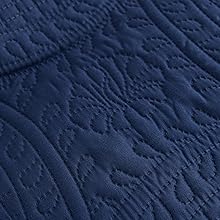 Soft Breathable Quilt Bedding Set.Modern Embossed Bedspread Collection