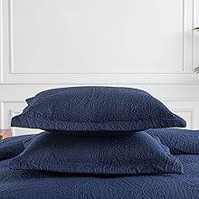 Soft Breathable Quilt Bedding Set.Modern Embossed Bedspread Collection