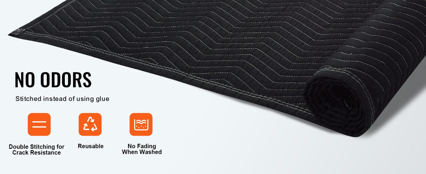 SucceBuy 96" x 80" Sound Dampening Blanket Studio Grommeted with Grommets Light Blocker for Door Acoustic Noise Blocking Blanket